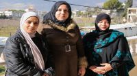 Ibtisam, Aicha and Hoda, three group user representatives of the Mousawat rehabilitation centre.
